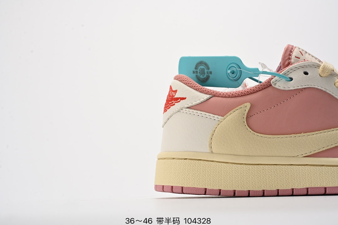 Fragment design x Travis Scott x Nike Air Jordan 1 Low OG SP ”Pink“