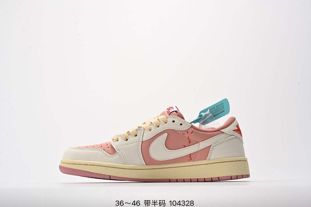 Fragment design x Travis Scott x Nike Air Jordan 1 Low OG SP ”Pink“