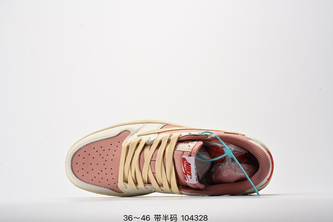 Fragment design x Travis Scott x Nike Air Jordan 1 Low OG SP ”Pink“