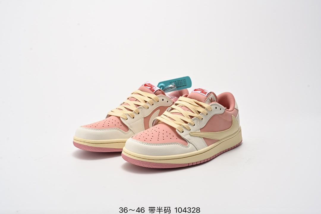 Fragment design x Travis Scott x Nike Air Jordan 1 Low OG SP ”Pink“