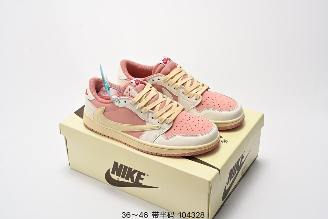 Fragment design x Travis Scott x Nike Air Jordan 1 Low OG SP ”Pink“